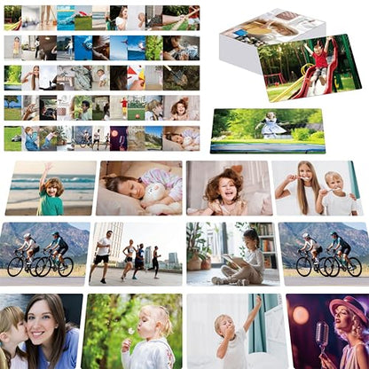 50 Verb Flashcards, Picture & Word Cards Action Language Builder Visual Aid Language Learning Tool for Autism, ESL Teaching Materials for Adults, Non-Verbal Children Vocabulary Builder for Kids - style: 50 Verb Flashcards