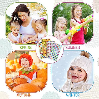 Qilery 2472 Pcs Mini Seasonal Colorful Stickers, 36 Sheets Self Adhesive Planner Chart Stickers for Kids, Classroom Labels Daily Planner Calendar Planning Party Favors Envelopes Preschool Office