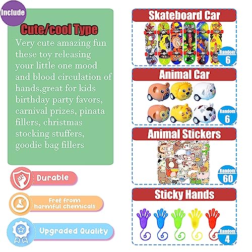 Leeche Premium Pop Party Favors Toys for kids,107PCS Prize Box Toys for All Ages kids,Birthday Party, School Classroom Rewards, Carnival Prizes, Pinata Fillers, Treasure Chest, Goody Bag Fillers