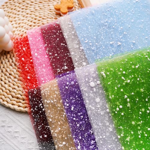 A5 Size Colorful Textured Fabric Art Paper And Textured Fabric Mesh. 10PCS For Handicraft Production, Junk Journaling Supplies, Card Making, Collage Art Decoration(snowy mesh) - size: snowy mesh