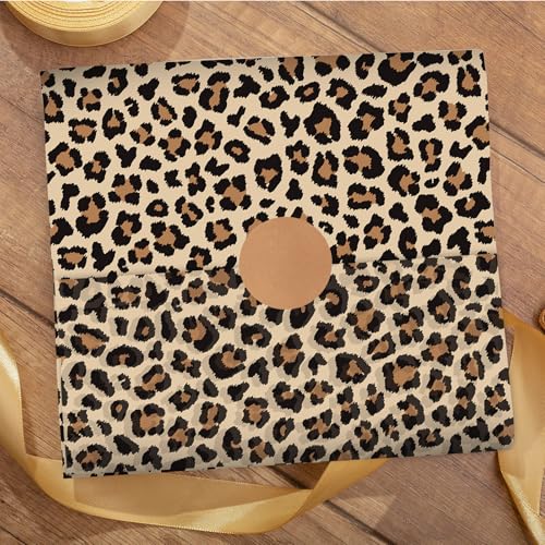 60 Sheets Leopard Print Tissue Paper Gift Wrapping Paper, 14 x 20 Inch | Cheetah, Floral Bouquet DIY Art Crafts Tissue, for Wedding Birthday Holiday Party - color: Leopard Print (Brown, Black, etc.)