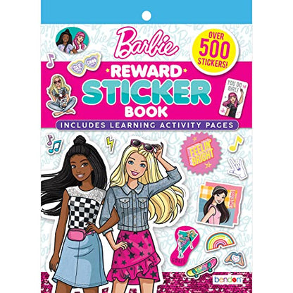 Barbie Reward Sticker Pad, Over 500 Stickers, Includes Reaward Certificates; Mattel 53456