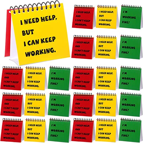 Jutom 24 Pcs Classroom Management Tools for Teacher, Behavior Must Haves Tool I Need Help Mini Flip Chart Incentives Kids Self Assessment Cards for School Educational Learning Activities