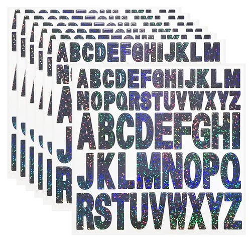 Starboling Letter Stickers,2 Inch+1 Inch Black Alphabet Sticker,Self Adhesive Vinyl for Crafts Outdoor Sign Wall Mailbox Windows Doors Car posterboard - color: 1+2inch Black