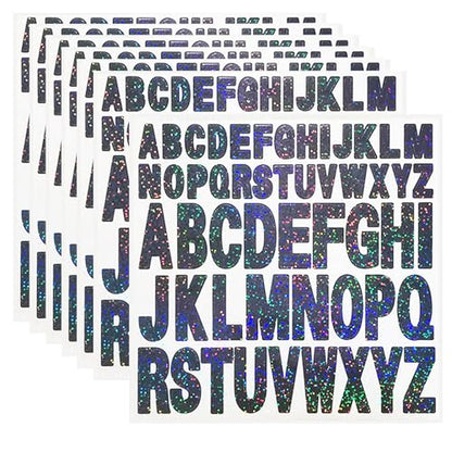 Starboling Letter Stickers,2 Inch+1 Inch Black Alphabet Sticker,Self Adhesive Vinyl for Crafts Outdoor Sign Wall Mailbox Windows Doors Car posterboard - color: 1+2inch Black