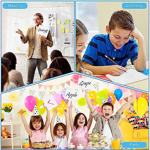 50 Pcs Dry Erase Paddles, Dry Erase Answer Paddle, Double Sided Handheld White Boards, Double Sided Paddles for Students Teachers Classroom Voting Bridal Shower Games(50 Pack,10 X 7.9 Inches)