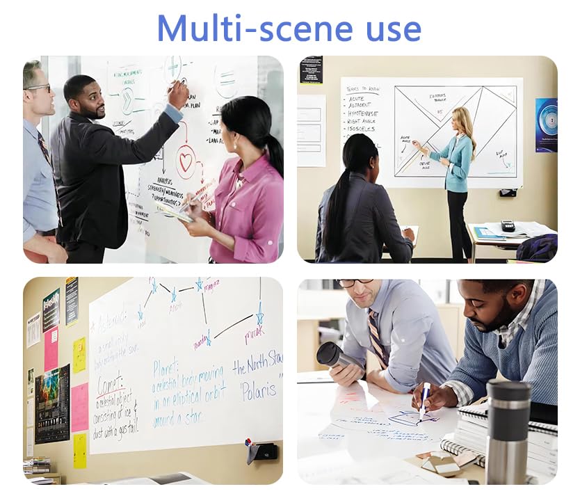 Magnetic Whiteboard Contact Paper, 18" x 24" Stick on Magnetic Dry Erase White Board Sticker for Wall, Easy to Write for Drawing, School, Office, Kitchen Fridge - size: 17.7" x 24.3"