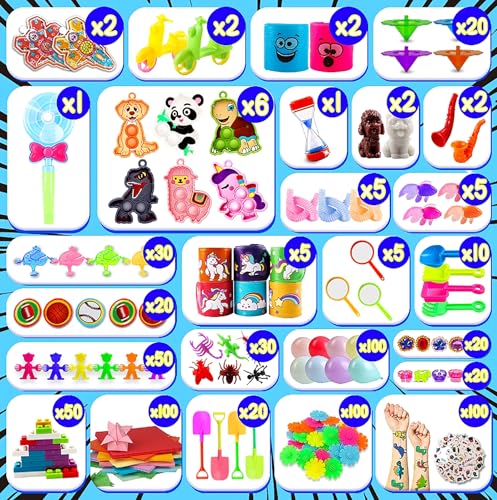 KissFuture 1000 PCS Party Favors for Kids, Fidget Toys Bulk, Prize Treasure Box Toys for Classroom, Birthday Gifts, Goodie Bags Stuffers for Kids, Pinata Stuffers, Carnival Prizes