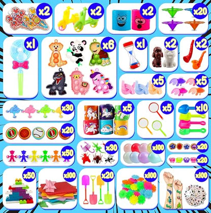 KissFuture 1000 PCS Party Favors for Kids, Fidget Toys Bulk, Prize Treasure Box Toys for Classroom, Birthday Gifts, Goodie Bags Stuffers for Kids, Pinata Stuffers, Carnival Prizes