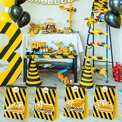24pcs Construction Party Bags Construction Party Favors Truck Themed Birthday Party Supplies Boys Construction Birthday Party Supplies Construction Theme Birthday Party Supplies - style: truck01