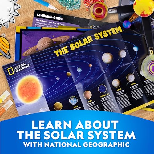 National Geographic Ultimate Space Activity Kit – Diamond Painting Solar System Night Light, Glow-in-The-Dark Solar System Model & Stained Glass Window Art, Outer Space STEAM Arts & Crafts for Kids - style: Ultimate Space Kit