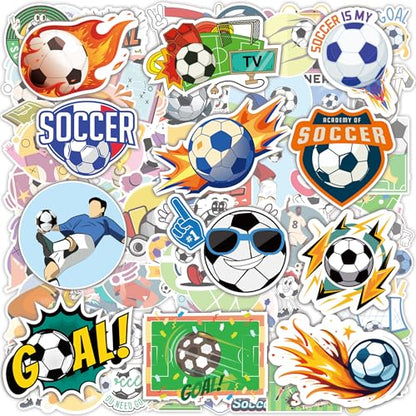 Soccer Party Favors - 100 PCS Soccer Stickers for Kids | 2026 World Game Cup Merchandise Gifts Activities Birthday Toys Games Crafts for Goodie Bags Gift Bags - style: Soccer