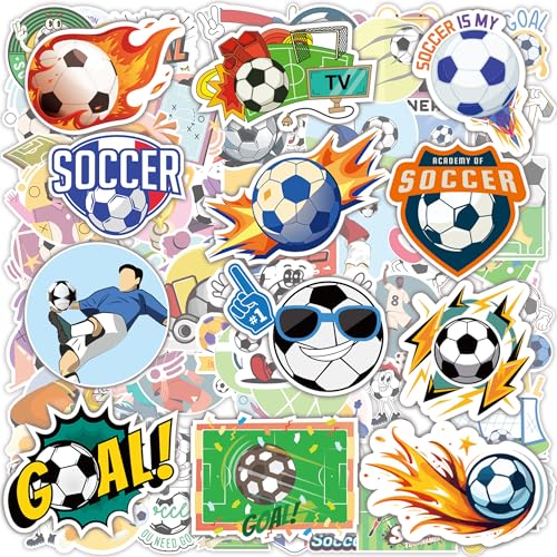 Soccer Party Favors - 100 PCS Soccer Stickers for Kids | 2026 World Game Cup Merchandise Gifts Activities Birthday Toys Games Crafts for Goodie Bags Gift Bags - style: Soccer