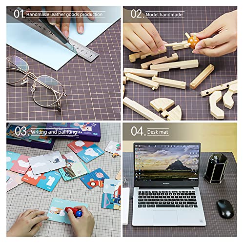 WUTA Self Healing Sewing Mat, PVC Cutting Mat A2 Double Sided Cutting Board for Sewing, Craft, Quilting, Fabric, Scrapbooking Project（23.6" x 17.7") - size: 23.6"L x 17.7"W