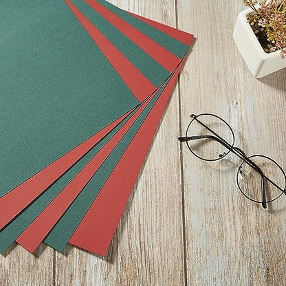 30 sheets Cardstock Paper 8 1/2 x 11 Inches for Crafts and Invitations (Christmas Green Red) - color: Christmas Green Red