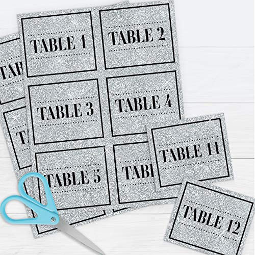 PrintWorks No-Shed Printable Silver Glitter Cardstock 8.5" x 11" - 15 Sheets - 104 lb/280 gsm Silver Glitter Paper - Sparkly Paper for School & Craft Projects - FSC® Certified (00515) - size: 8.5 x 11