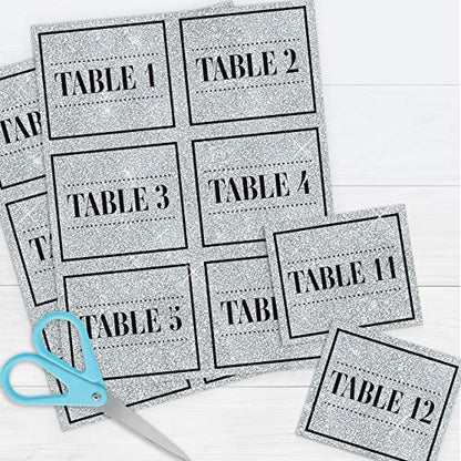 PrintWorks No-Shed Printable Silver Glitter Cardstock 8.5" x 11" - 15 Sheets - 104 lb/280 gsm Silver Glitter Paper - Sparkly Paper for School & Craft Projects - FSC® Certified (00515) - size: 8.5 x 11