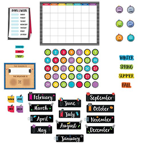 Creative Teaching Press Bold & Bright Calendar Set, CTP Bulletin Board and Classroom Display, 67 Pieces - color: Bold & Bright