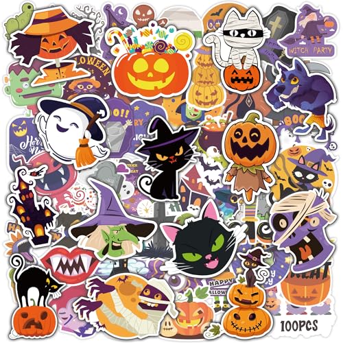 OHOME Halloween Stickers | 100 PCS Halloween Party Favors - Halloween Games Toys Gifts Party Supplies - Crafts Accessories Treats Bulk for Classroom - style: Halloween
