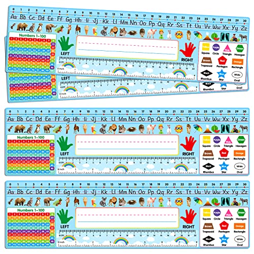 Traditional Manuscript Name Plates 36 Pack Desk Classroom Name Tags Table Adhesive Sticker Student Classroom Name Tag Plate for Desks Multipurpose Alphabet Multiplication Chart School Teacher Supplies