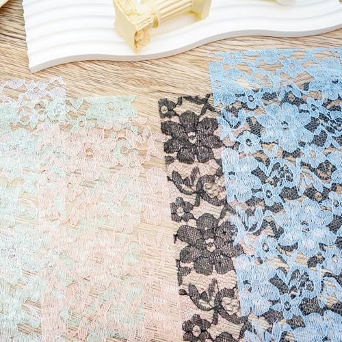 A5 Size Colorful Textured Fabric Art Paper And Textured Fabric Mesh. 10PCS For Handicraft Production, Junk Journaling Supplies, Card Making, Collage Art Decoration (lace mesh) - size: lace mesh