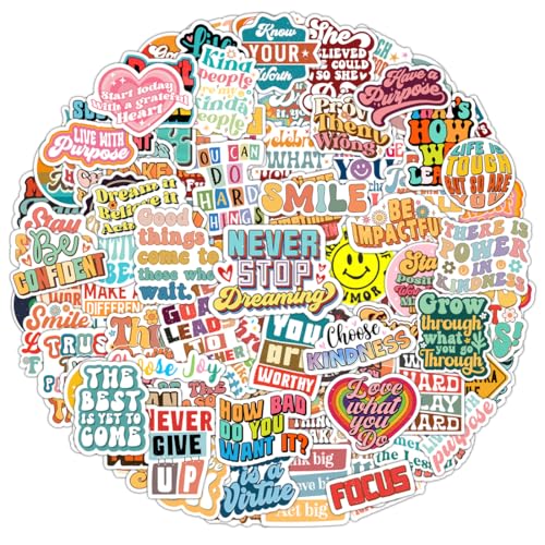 100 Pack Motivational Stickers, Positive Inspirational Decals, Teacher Rewards for Phone Cases Laptops, Gifts for Summer Camp Vacations, Water Bottle Stickers for Women Teens Kids and Adults (Inspire) - color: Inspire