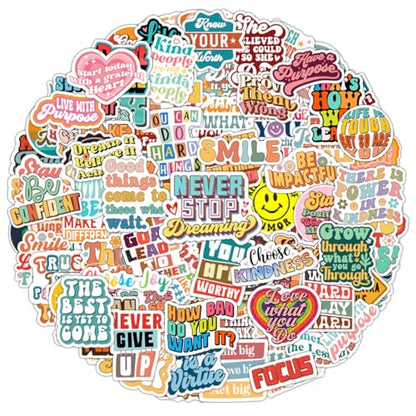 100 Pack Motivational Stickers, Positive Inspirational Decals, Teacher Rewards for Phone Cases Laptops, Gifts for Summer Camp Vacations, Water Bottle Stickers for Women Teens Kids and Adults (Inspire) - color: Inspire