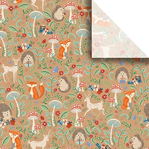 Jillson Roberts Printed Unfolded Gift Tissue 20" x 30" for Birthdays, Wine Bags, Weddings, Krafty Fox, 240 Sheets - color: Krafty Fox, size: 240 Sheets