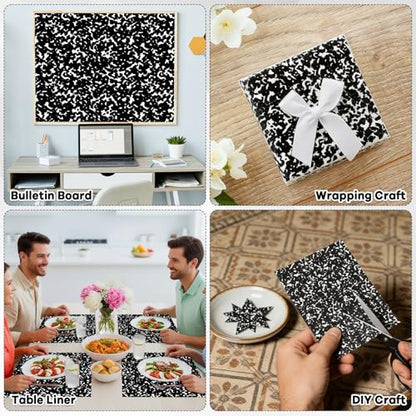 Composition Bulletin Board Paper Roll Non-Woven Fabric Bulletin Board Background Reusable Waterproof Classroom Poster Fade Resistant Poster for Classroom Decor Wrapping Crafts Supplies 15.6 In x 12 Ft
