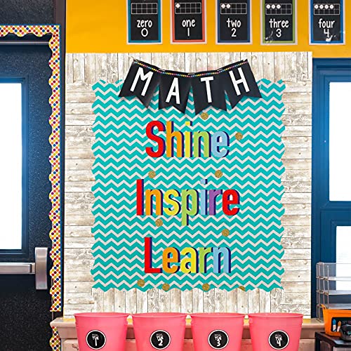 White Wood Bulletin Board Border Trim for Classroom Decoration 36 Feet