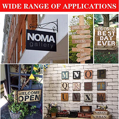 1 Inch Letter Stencils Kit, Alphabet Art Craft Stencils, Reusable Plastic Letters and Numbers Stencil Set for Wood, Wall, Fabric, Rock, Chalkboard, Signage and DIY Art Projects (White, 36 Pcs) - size: Font Sizes:1 Inch