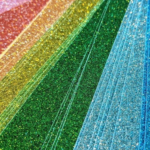 Accent Design Paper Accents Variety Pack, Glitter Cardstock, Mermaid, 8.5x11 Inch, 6 Pack, Iridescent Glitter Cardstock, Scrapbooking, Cards, and Party Decor