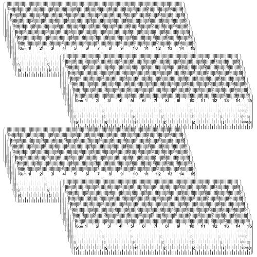 32 Pack 6 Inch Mini Rulers Bulk Plastic Small Rulers with Inches and Centimeters, Drafting Measuring Tool Set for Classroom Kids Student School Office Supplies(6 Inch,Clear) - color: Clear