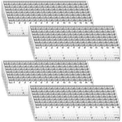 32 Pack 6 Inch Mini Rulers Bulk Plastic Small Rulers with Inches and Centimeters, Drafting Measuring Tool Set for Classroom Kids Student School Office Supplies(6 Inch,Clear) - color: Clear