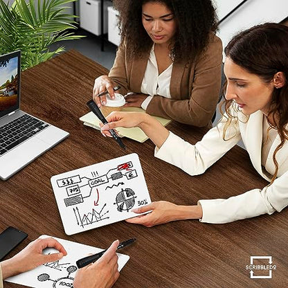 SCRIBBLEDO 5x7 Small Dry Erase Board, Mini Whiteboard for Students and Kids | Compact Double-Sided, Handheld Classroom Practice, Office Notes, Kitchen Lists, Daily Reminders, Easy to Clean Strong Durable - size: 5"W x 7"H