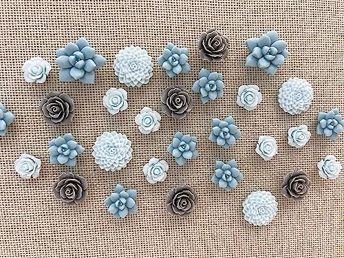 24 Pcs Decorative Pushpins,Cork Board Tacks,Bulletin Board Tacks,Thumb Tack Decorative for CorkBoard, Office Organization or Home - color: Baby Blue