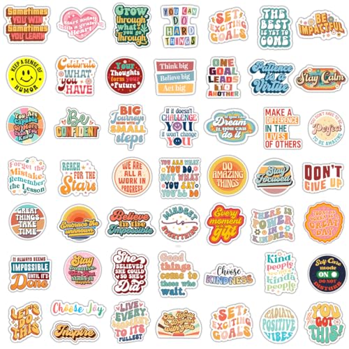 100 Pack Motivational Stickers, Positive Inspirational Decals, Teacher Rewards for Phone Cases Laptops, Gifts for Summer Camp Vacations, Water Bottle Stickers for Women Teens Kids and Adults (Inspire) - color: Inspire