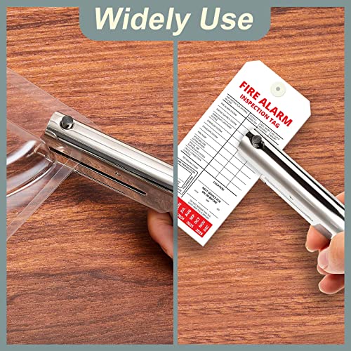 Chumia 2 Pcs Heavy Duty Hole Punch 2" Long Reach 1/8 Inch Paper Single One Hole Puncher Deep Throat Reduced Effort Hand Held Alloy Punch for ID PVC Cards 5 Inch Tall 25 Sheet Capacity - size: 1/8 Inch Diameter