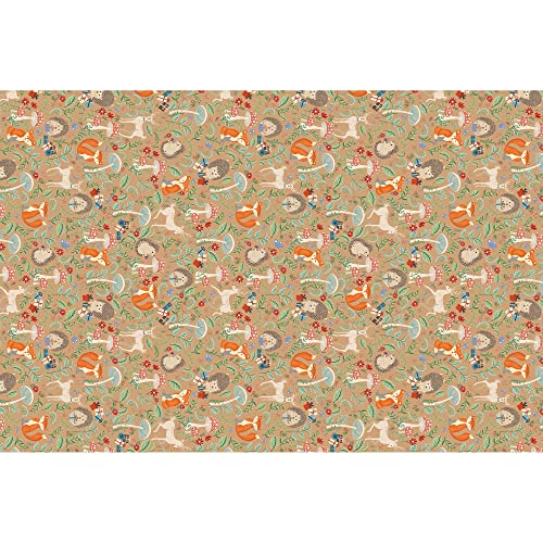 Jillson Roberts Printed Unfolded Gift Tissue 20" x 30" for Birthdays, Wine Bags, Weddings, Krafty Fox, 240 Sheets - color: Krafty Fox, size: 240 Sheets