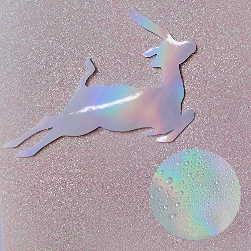 32 Sheets Holographic Sticker Paper Clear Vinyl Self Adhesive Waterproof Rainbow Transparent Overlay Film A4 Size Holographic Overlay with 4 Styles Mixed - style: Stars,rainbow,sparkle,broken Glass