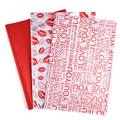MIAHART 60 Sheets Gift Wrapping Tissue Paper Assorted 50 * 35cm Valentine's Day, Wedding, DIY Crafts, Gift Decorations