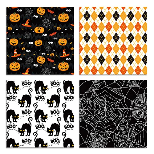 YASMEN Scrapbook Paper Pad - 6"×6” - 24 Sheets Halloween Scrapbooking Supplies Kit - 160gsm Single-Sided Pattern, Designer Planner, Junk Journal Craft Paper, Card Making Supplies - color: Halloween - 6×6