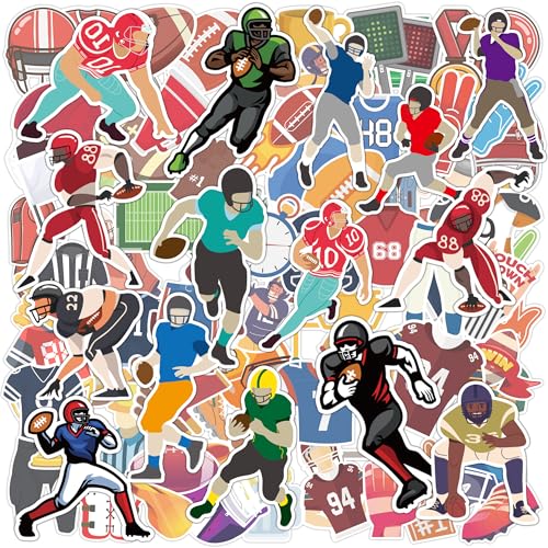 Football Stickers for Kids - 100 PCS Football Party Decorations for Super Game Bowl 2027 | Game Day Party Favors Supplies Decor - Toys Games Gifts Crafts for Toddlers - style: Football