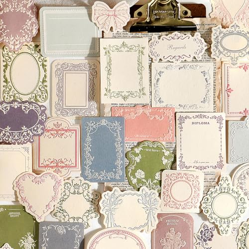 Maxleaf 120pcs Vintage Scrapbooking Letter Writing Paper for Journaling Supplies, Aesthetic Decorative Craft Material Paper for Junk Journals Planner Scrapbook