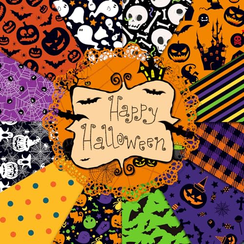 YASMEN Double-Sided Scrapbook Paper Pad, 12x12 Halloween Designer Paper Pad for Card Making, Journals, Planner, DIY Envelopes, Greeting Cards, Decorative Art Craft -24 Sheets - color: Halloween - 12×12