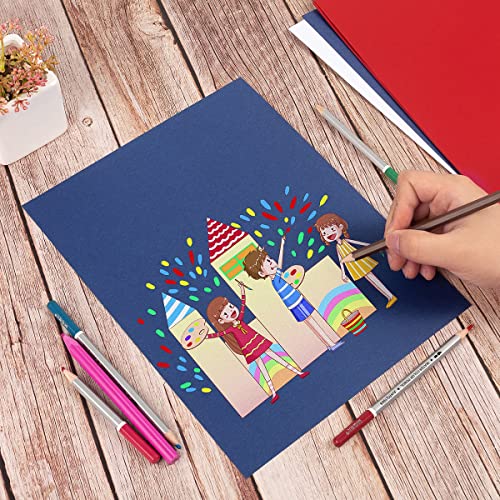 30 Sheets Cardstock Paper 8 1/2 x 11 Inches, White/Red/Blue | For Crafts and Invitations - color: White/Red/Blue