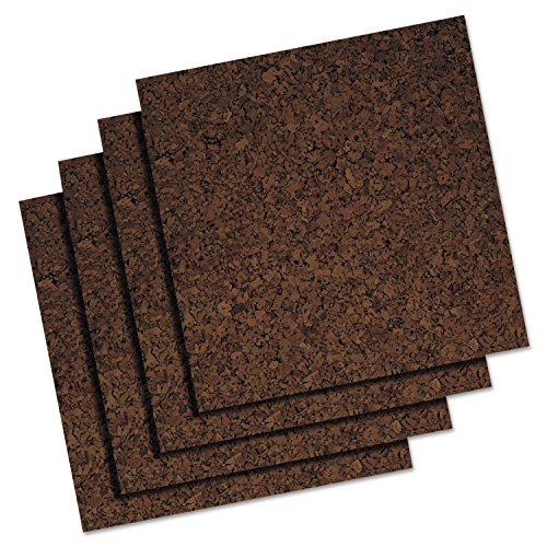 Quartet Cork Tiles, Bulletin Board Cork Panels 12" x 12" x 3/8", Dark Brown, 4 Count (101) (Pack of 12) - color: Dark, size: 12" x 12" (Pack of 12)