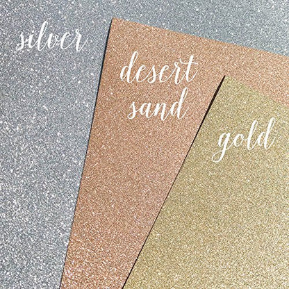 Cardstock Warehouse Sparkle Desert Sand Glitter - 8.5 x 11" - 16 Pt. / 280 Gsm Premium Cardstock Paper - 10 Sheets - color: Desert Sand, size: 8.5 x 11 - 10 Sheets