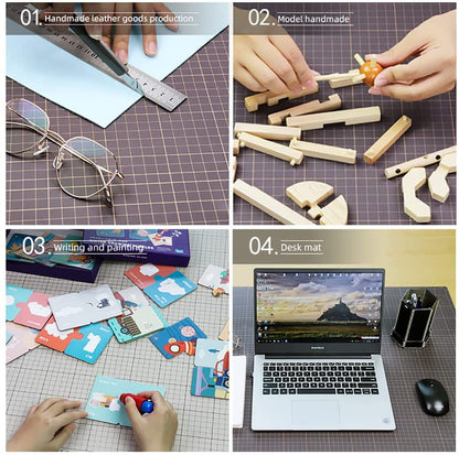 WUTA Self Healing Sewing Mat, Double Sided Non-Slip PVC Cutting Mat A4 Cutting Board for Sewing, Craft, Quilting, Fabric, Scrapbooking Project (9x12inch) - size: 12"L x 9"W