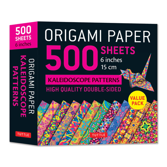 Origami Paper 500 sheets Kaleidoscope Patterns 6" (15 cm): Tuttle Origami Paper: Double-Sided Origami Sheets Printed with 12 Different Designs (Instructions for 6 Projects Included) (Tuttle Specials)